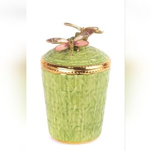 JAY STRONGWATER GREEN DRAGONFLY SCENTED CANDLE NIB